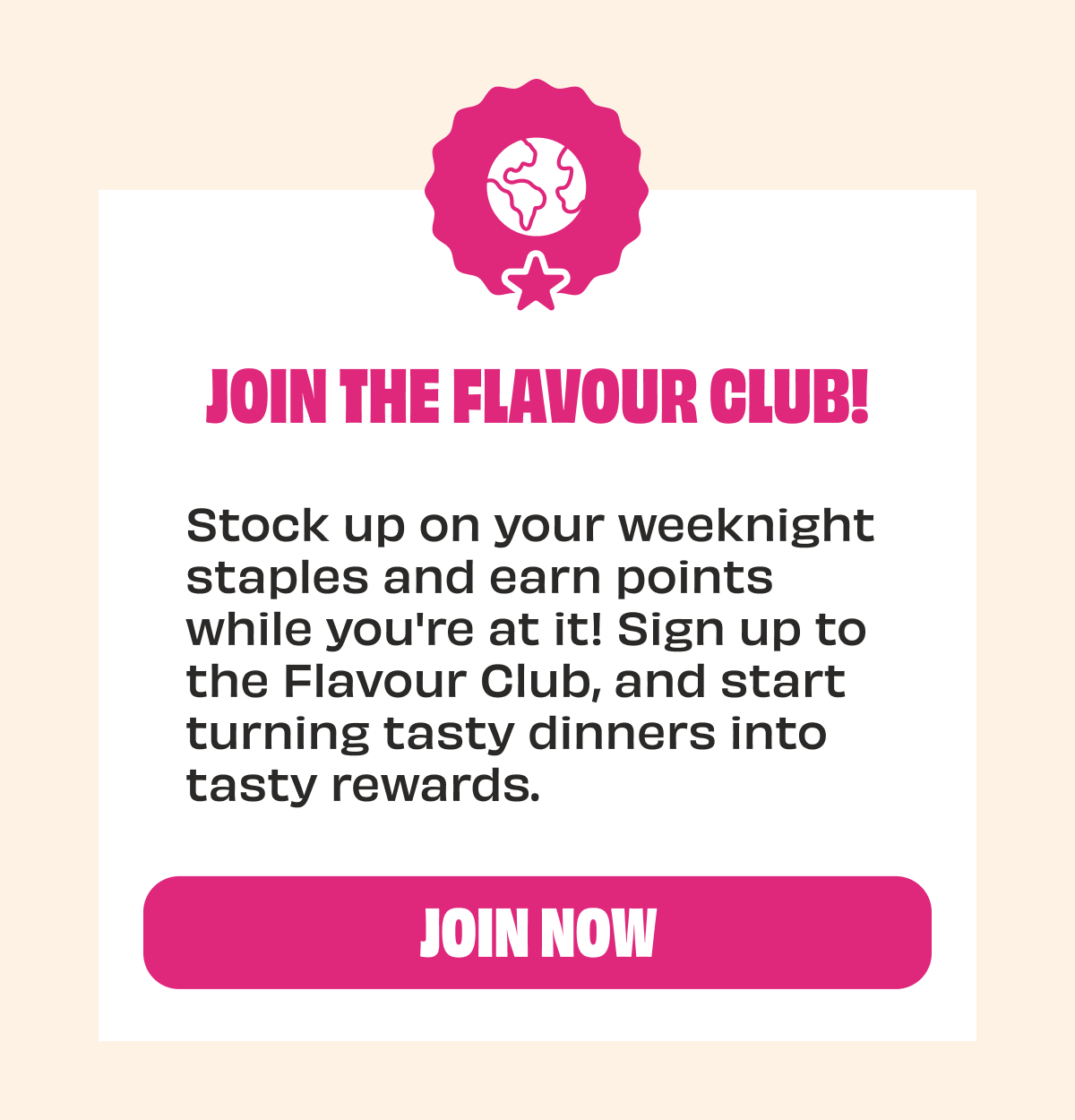 JOIN THE FLAVOUR CLUB!