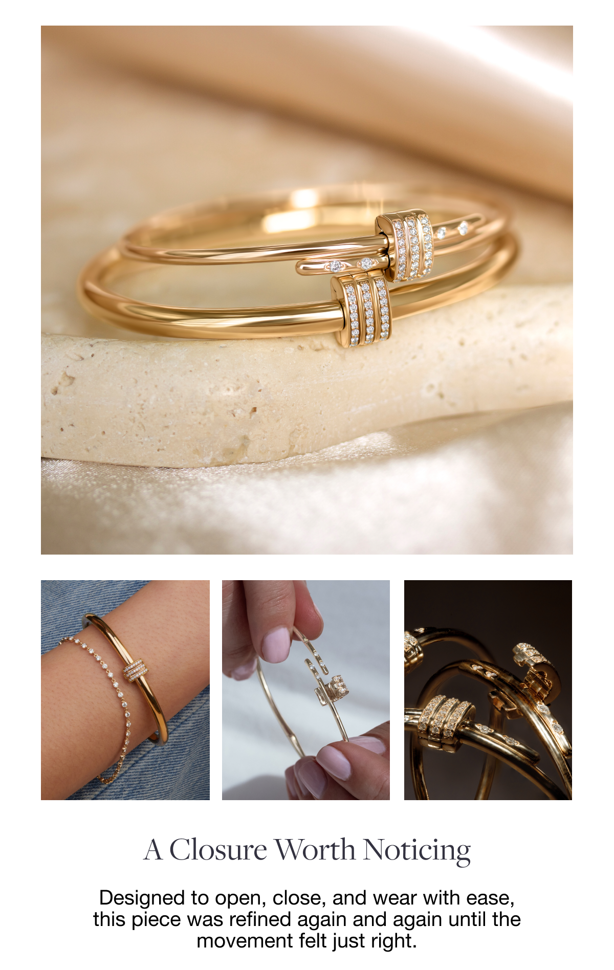 Diamond Latch Bracelet