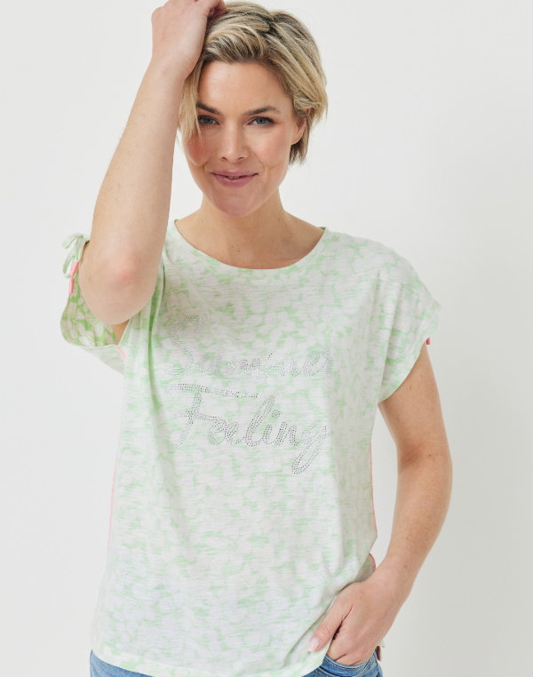 Luftiges T-Shirt m. Ärmeldetail