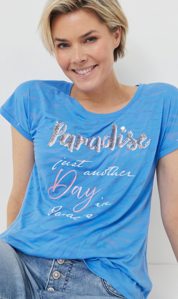 Sommershirt, Print + Ausbrenner