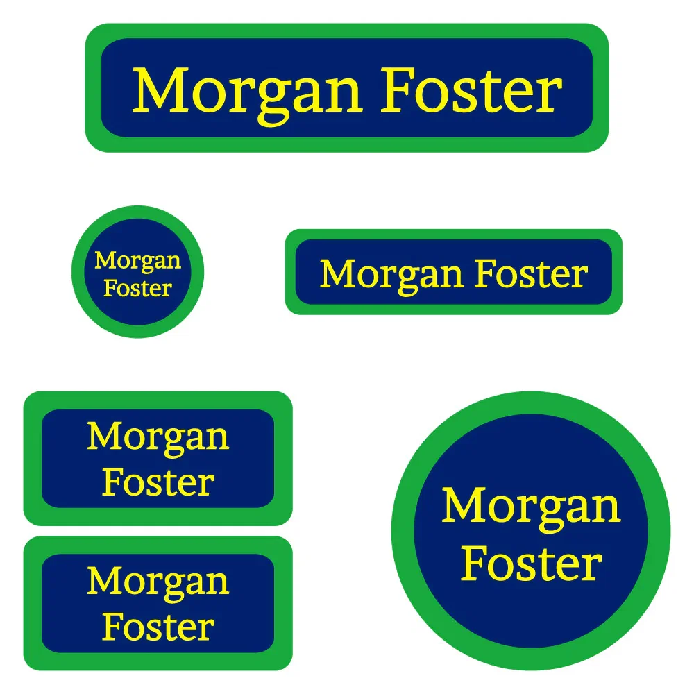 Image of Solid Border Daycare Labels Pack