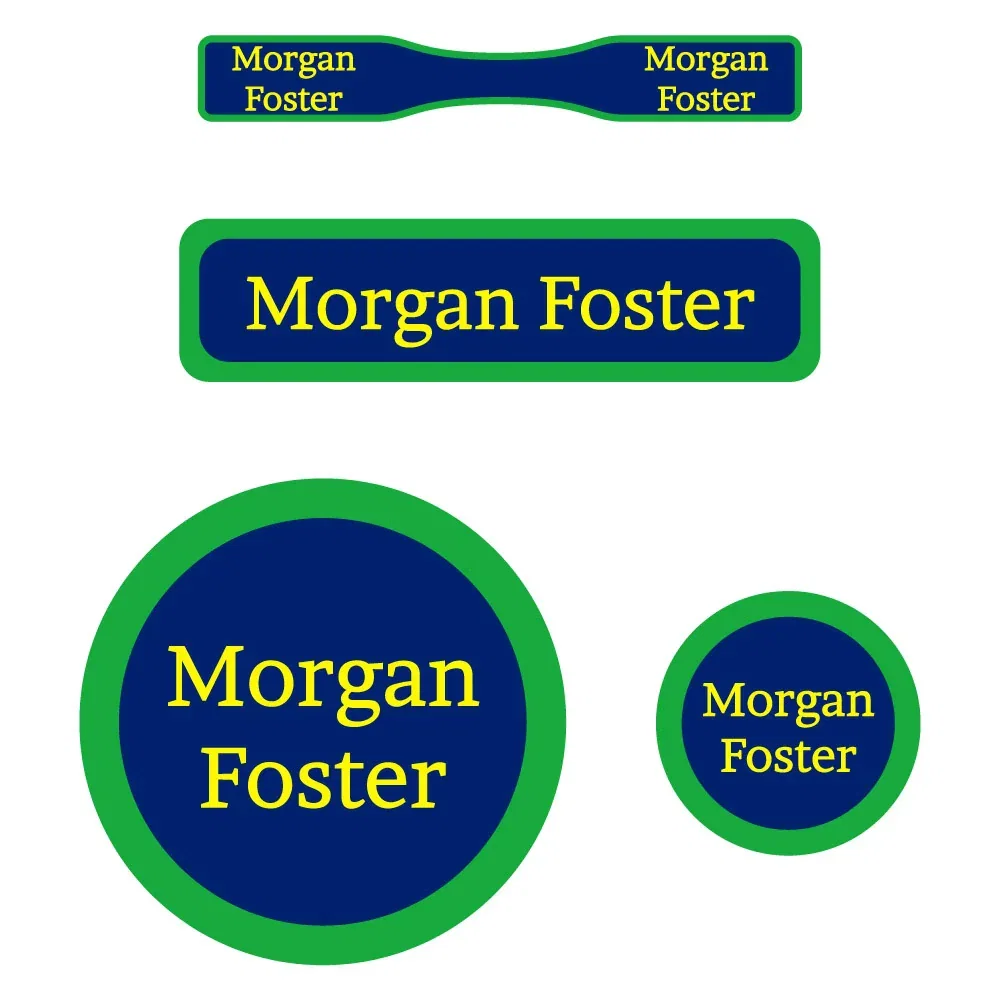 Image of Solid Border Baby Labels Pack