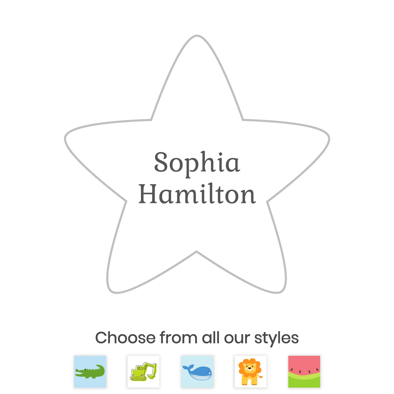 Image of Custom Fun Shape Name Labels