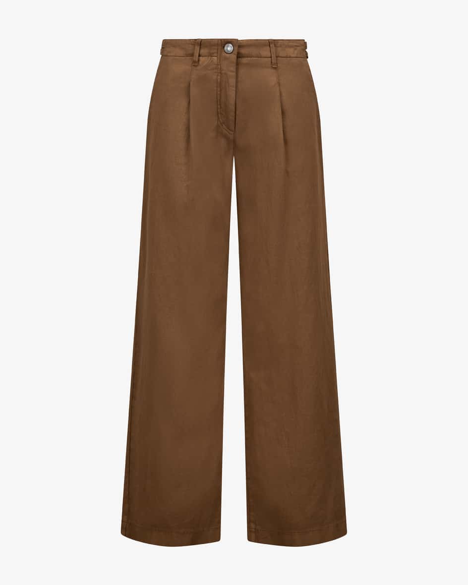 Hose Wide Leg aus Baumwoll-Leinen-Mix