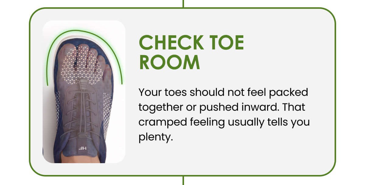 Check toe room