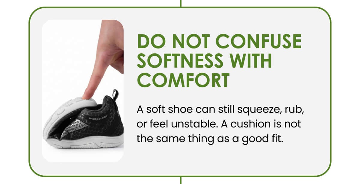 Do not confuse softness with comfort