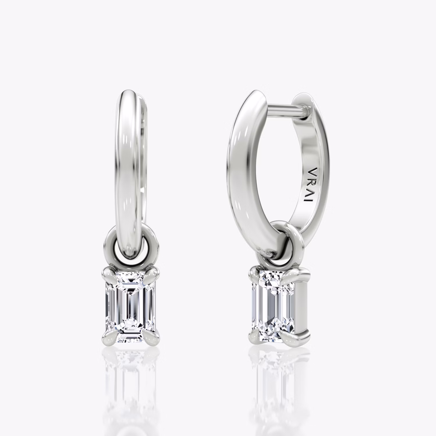 Charm Drop Huggie Hoop WG 