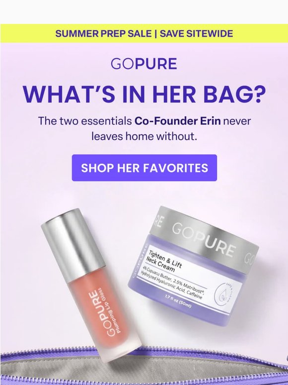 The products she takes everywhere 💼
