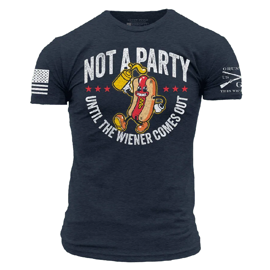 Image of Wiener Party T-Shirt - Midnight Navy