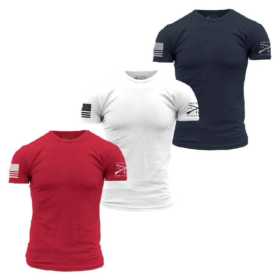 Image of Basic T-Shirts - Patriot Pack - 3 Pack