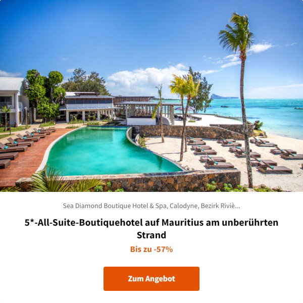 5*-All-Suite-Boutiquehotel auf Mauritius am unberührten Strand
