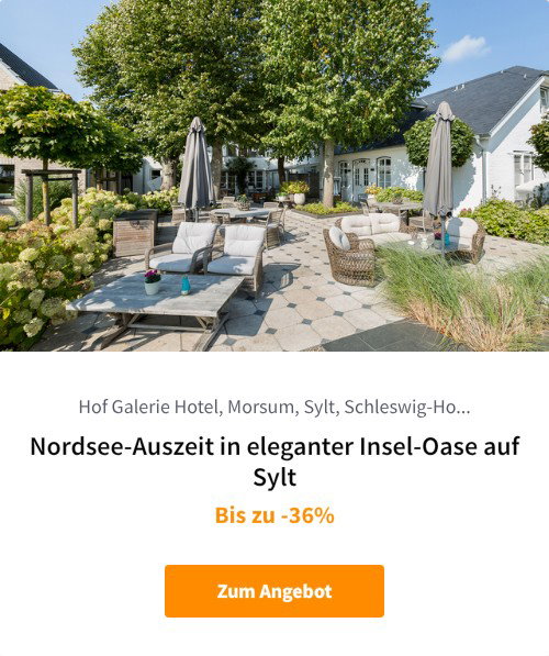 Nordsee-Auszeit in eleganter Insel-Oase auf Sylt