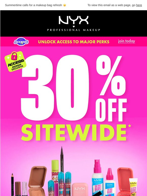 Make the most of 30% off sitewide!