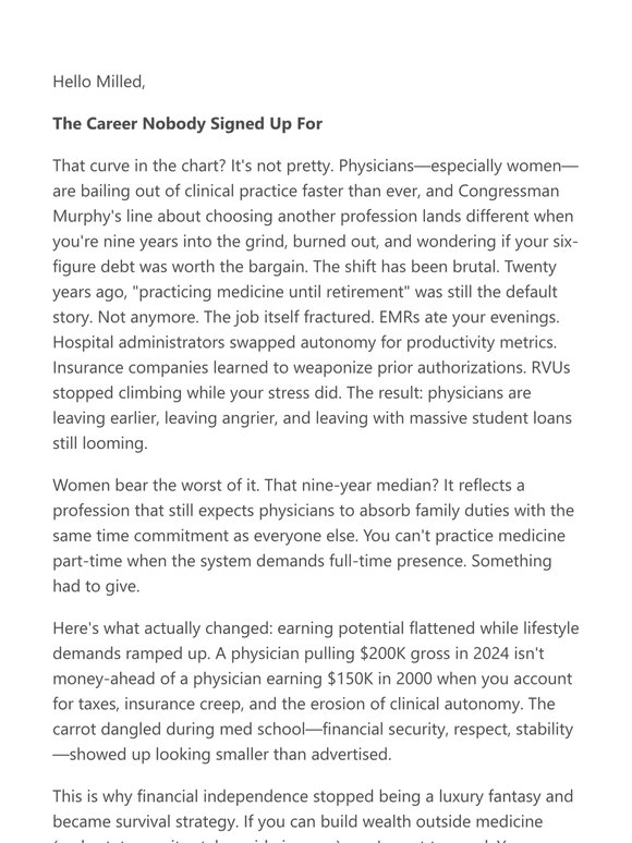 🔥 Your Physician on FIRE Weekly Digest