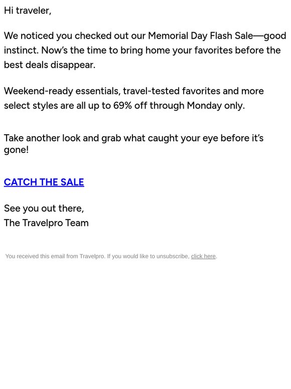 Up to 69% Select Sale Ends Tomorrow