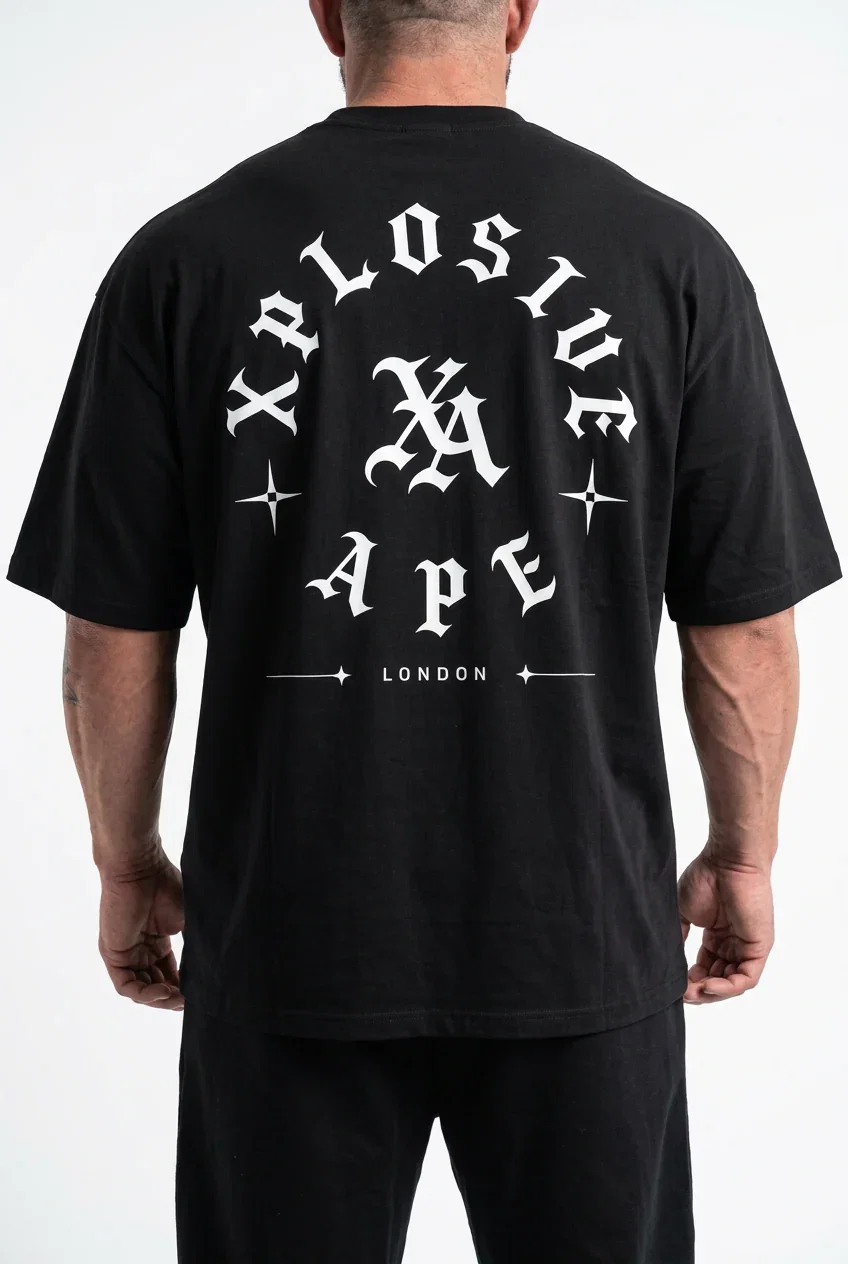 Image of XAPE Venom Script Oversized Tee - Black