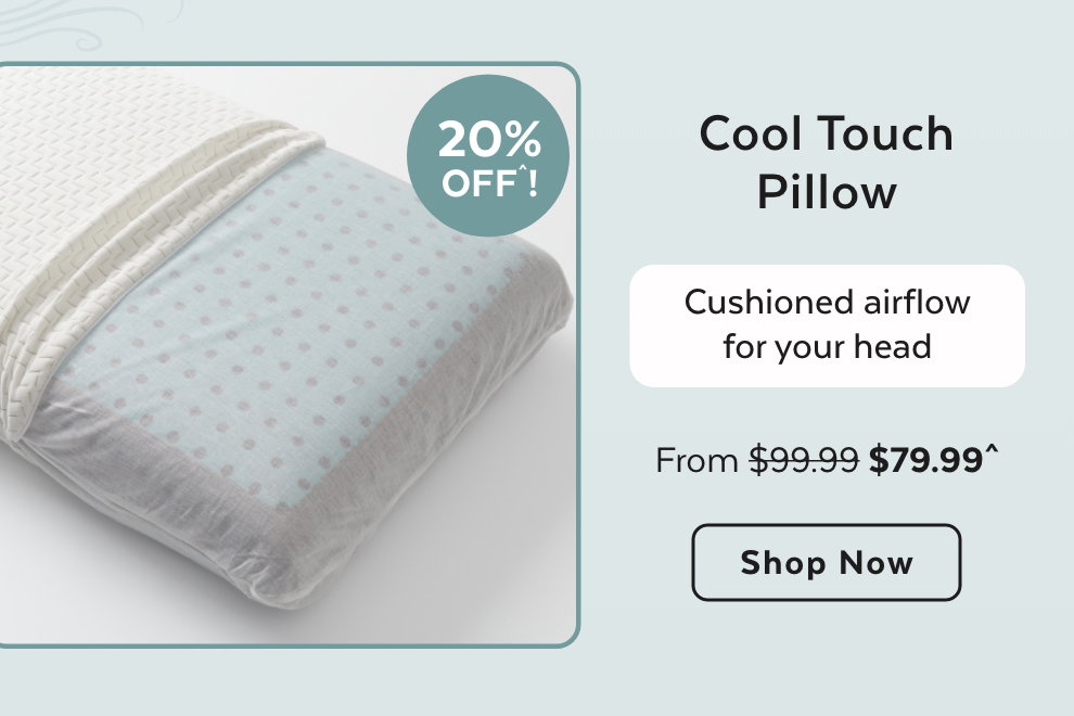 Cool Touch Pillow - Cushioned airflow for your head. Shop Now