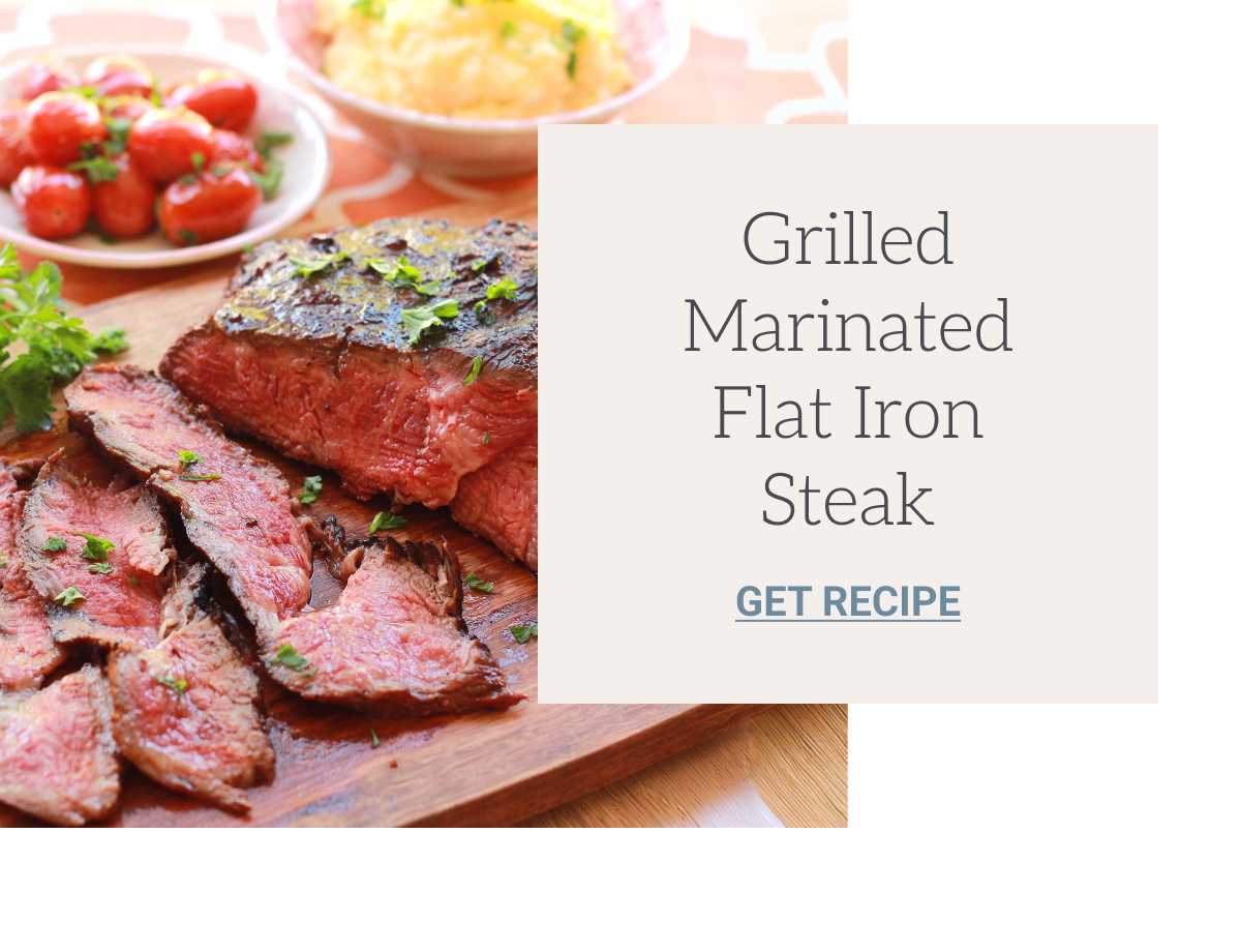 Grilled Marinated Flat Iron Steak recipe