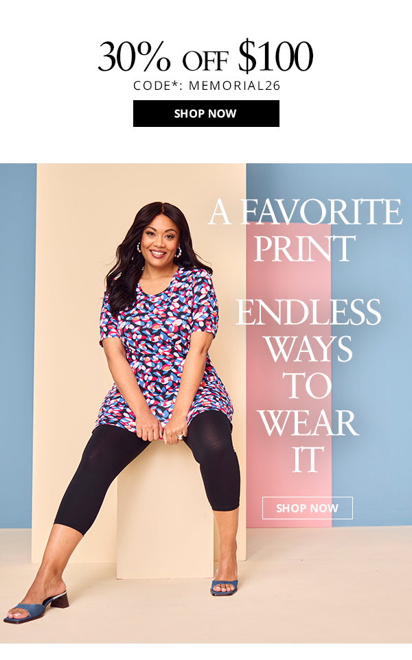 30% off $100. Ready to shop?