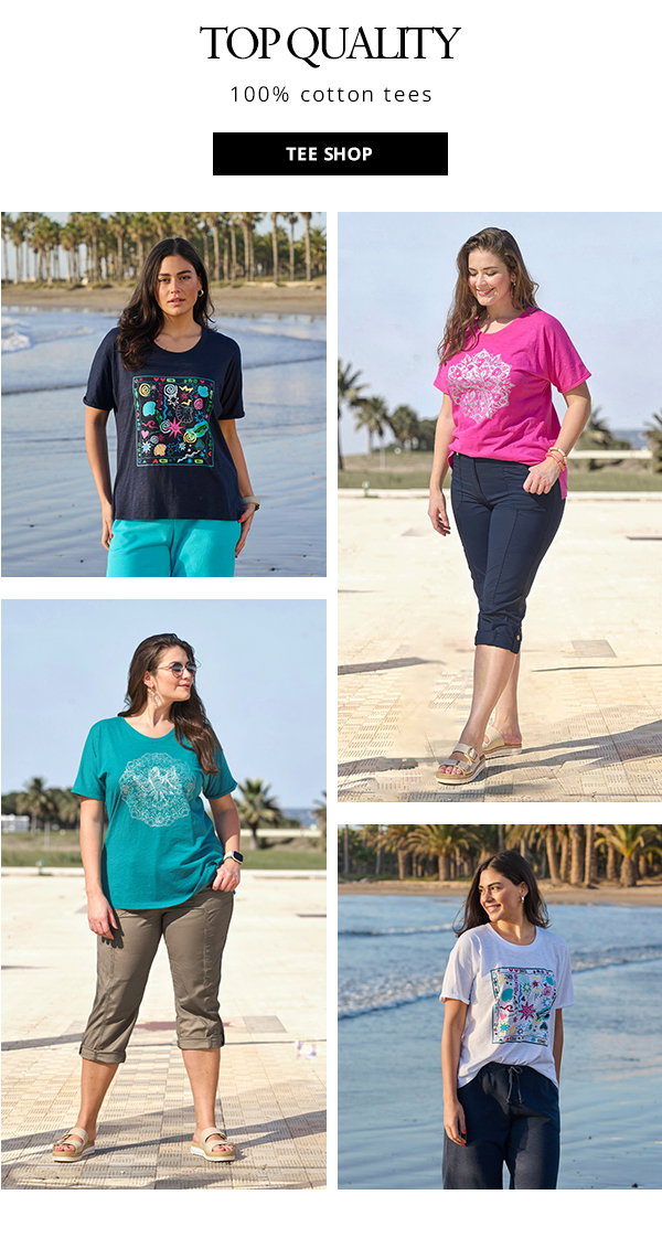 Top quality 100% cotton tees.