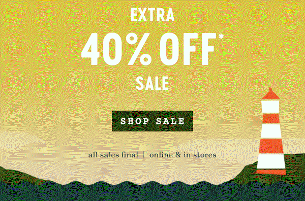 extra 40% off sale, shop sale