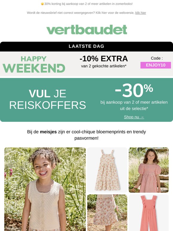 LAATSTE DAG: 10% EXTRA op je bestelling
