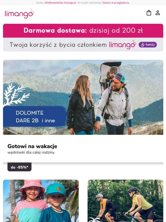 Dostawa za 0 zł od 200 zł 🚚 Big Sale: do -85%* The North Face, Puma, Kappa i inne 💜