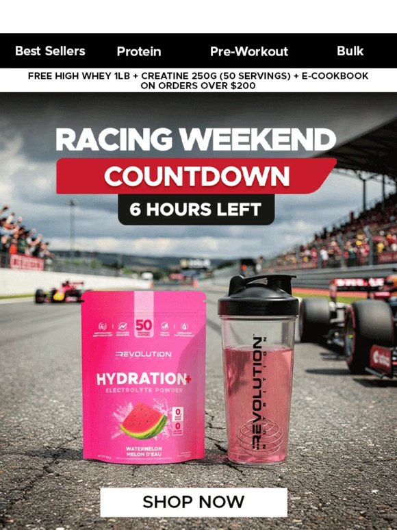 Only 6 Hours Left 🏎️ Don’t Miss Racing Weekend Savings