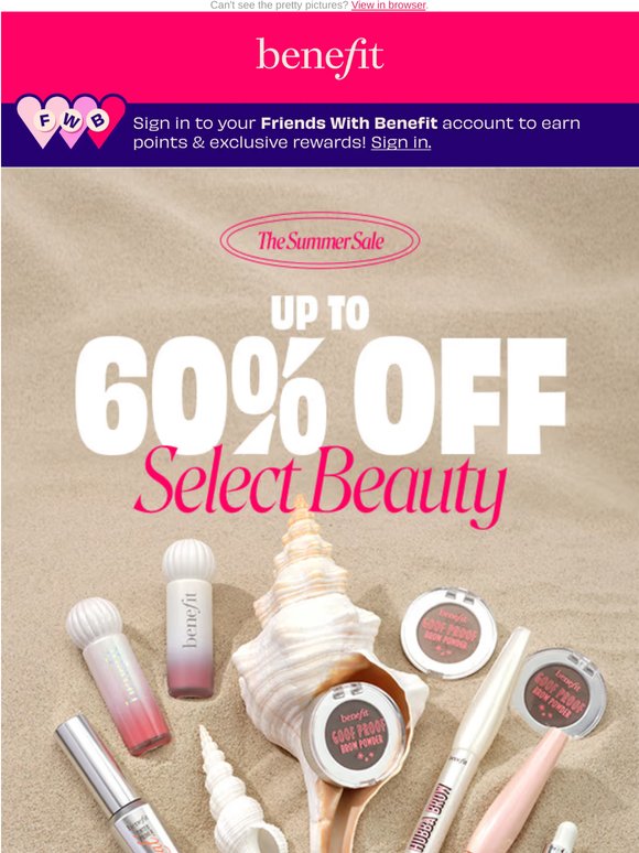 Dive into summer beauty up to 60% off 🤿🐠
