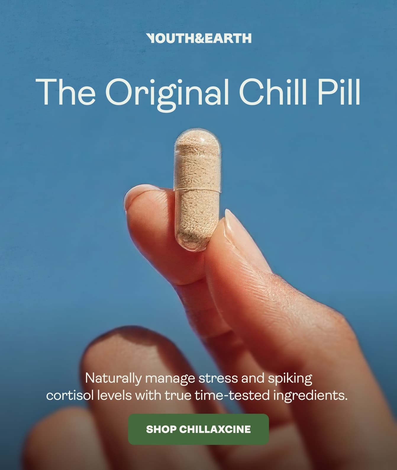Manage stress and spiking cortisol levels with Chillaxcine