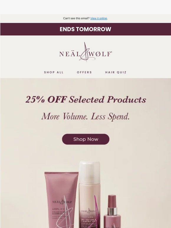 Last chance: 25% OFF ends tomorrow