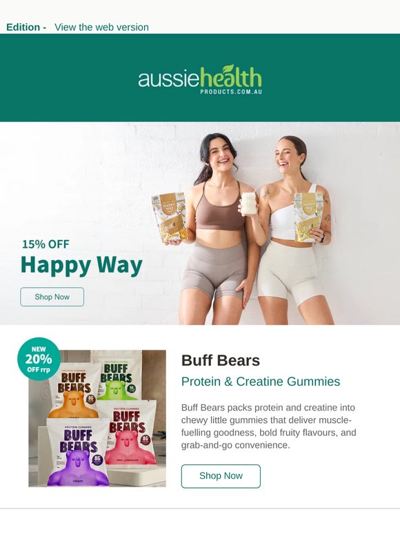 New Buff Bears Gummies, Hydration Sachets, Sleep Support? We’re In.