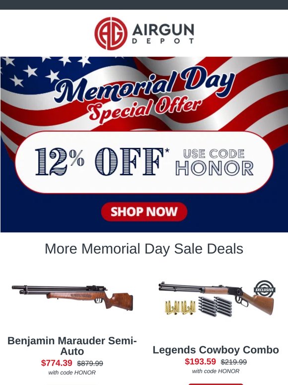 Memorial Day Savings Continue