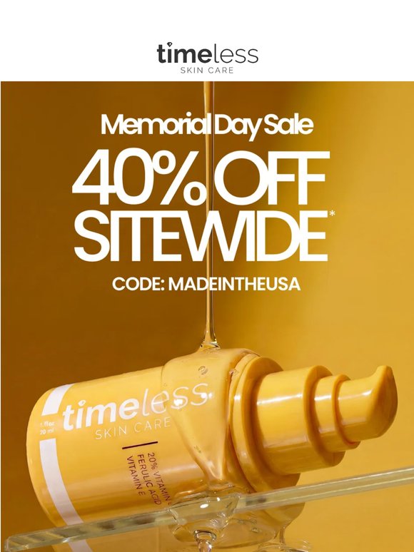 40% off everything you need for glowing skin