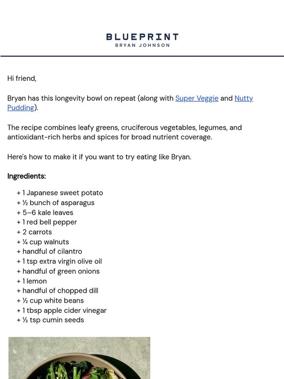 how to make a longevity bowl