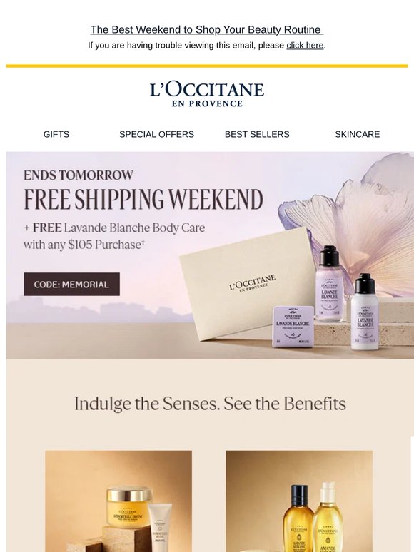 Claim Your Gift With Any $105 Purchase