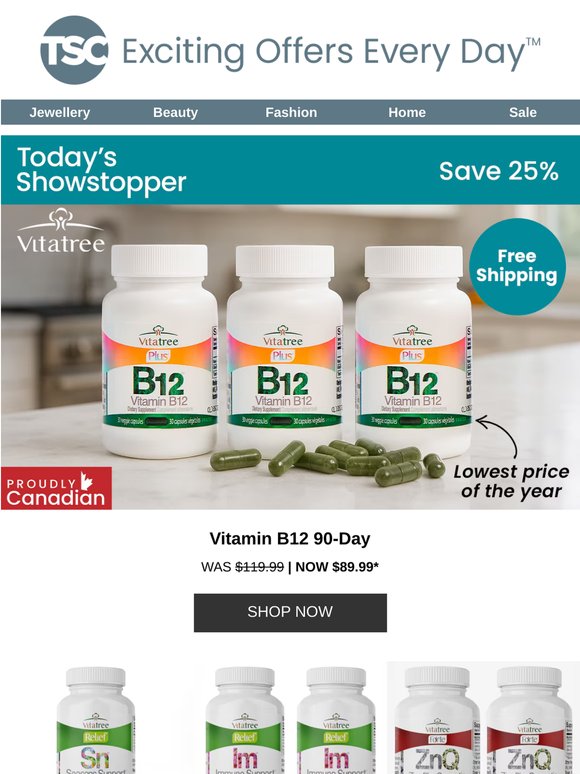 Vitatree Vitamin B12 90-Day