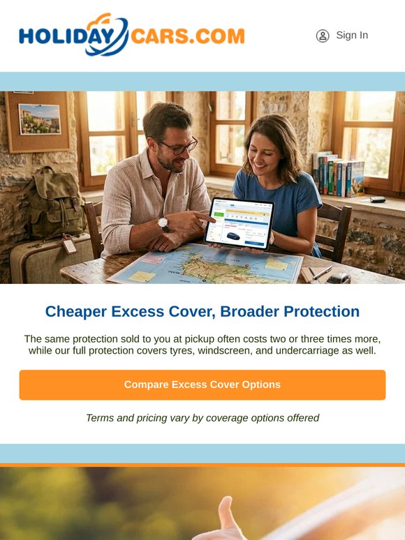 🛡️Book smart, add excess cover upfront
