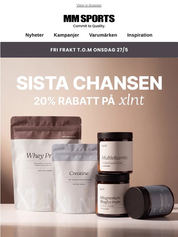 Sista chansen, 20% på XLNT! ✨