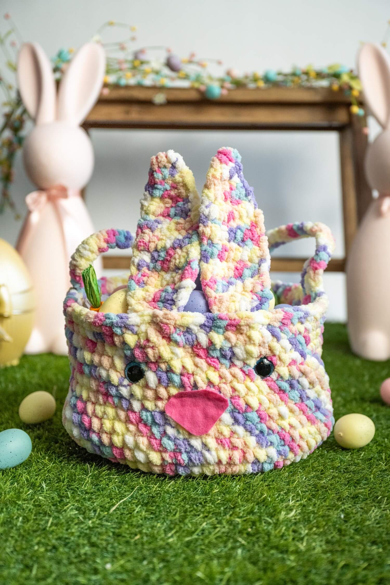 Image of Bunny Basket (Crochet)