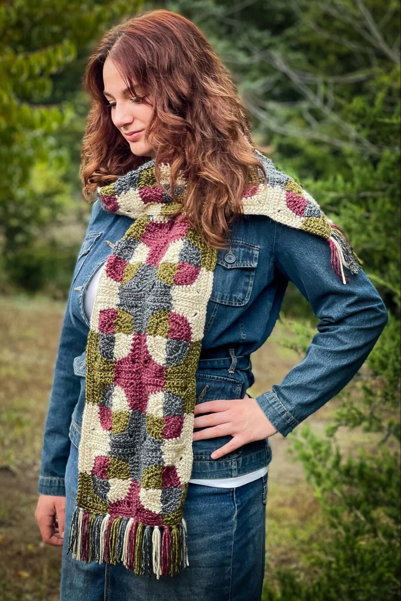 Image of Patchwork Revelry Scarf (Crochet)