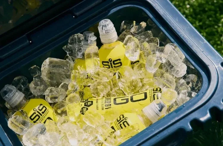 Bottles in cooler box