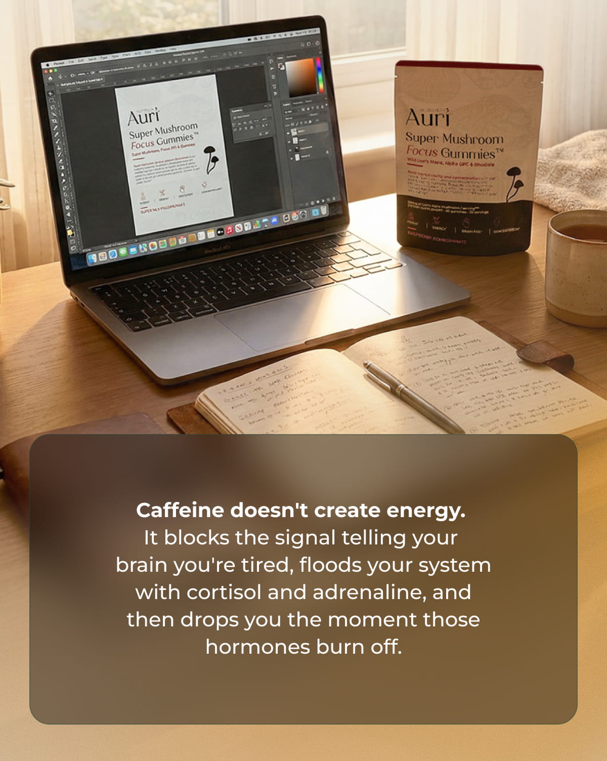 Caffeine doesn't create energy