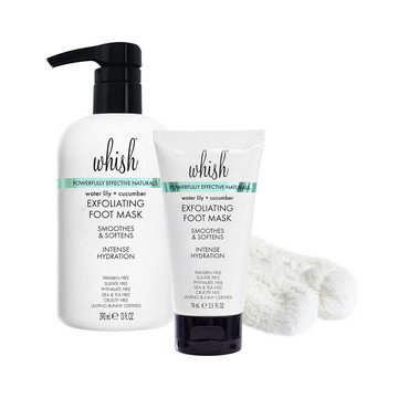 Whish Mega 13oz Exfoliating Foot Mask w/ 2.5oz & Socks