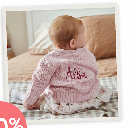 Personalised Pink Cardigan