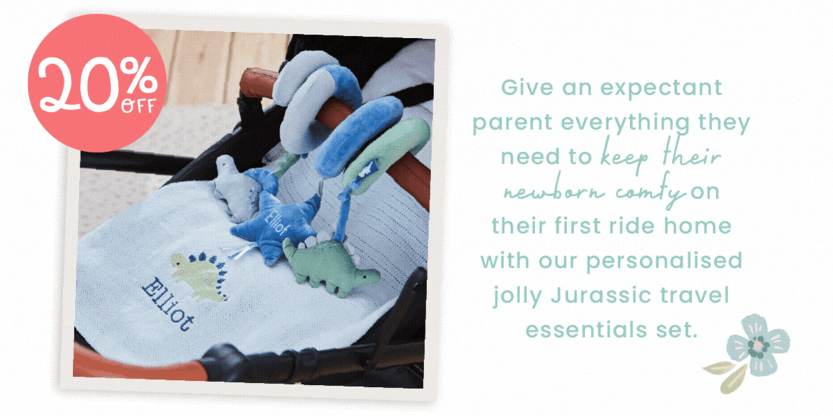 Personalised Jolly Jurassic Travel Essentials Set