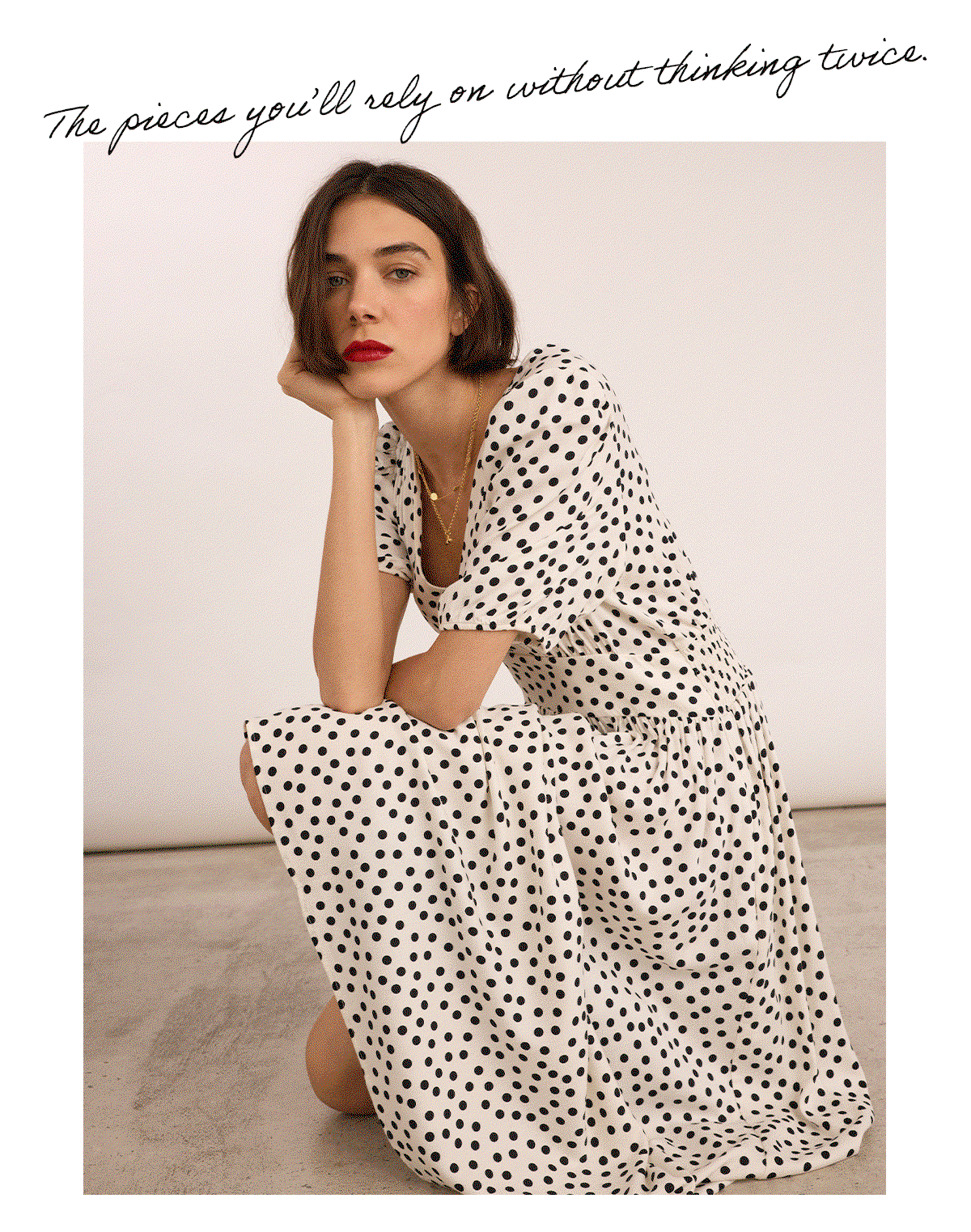 Lina Printed Midi Dress