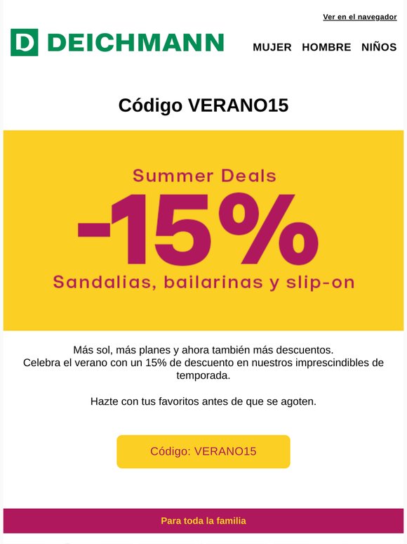 Últimas horas: -15% en Summer Deals 🌞