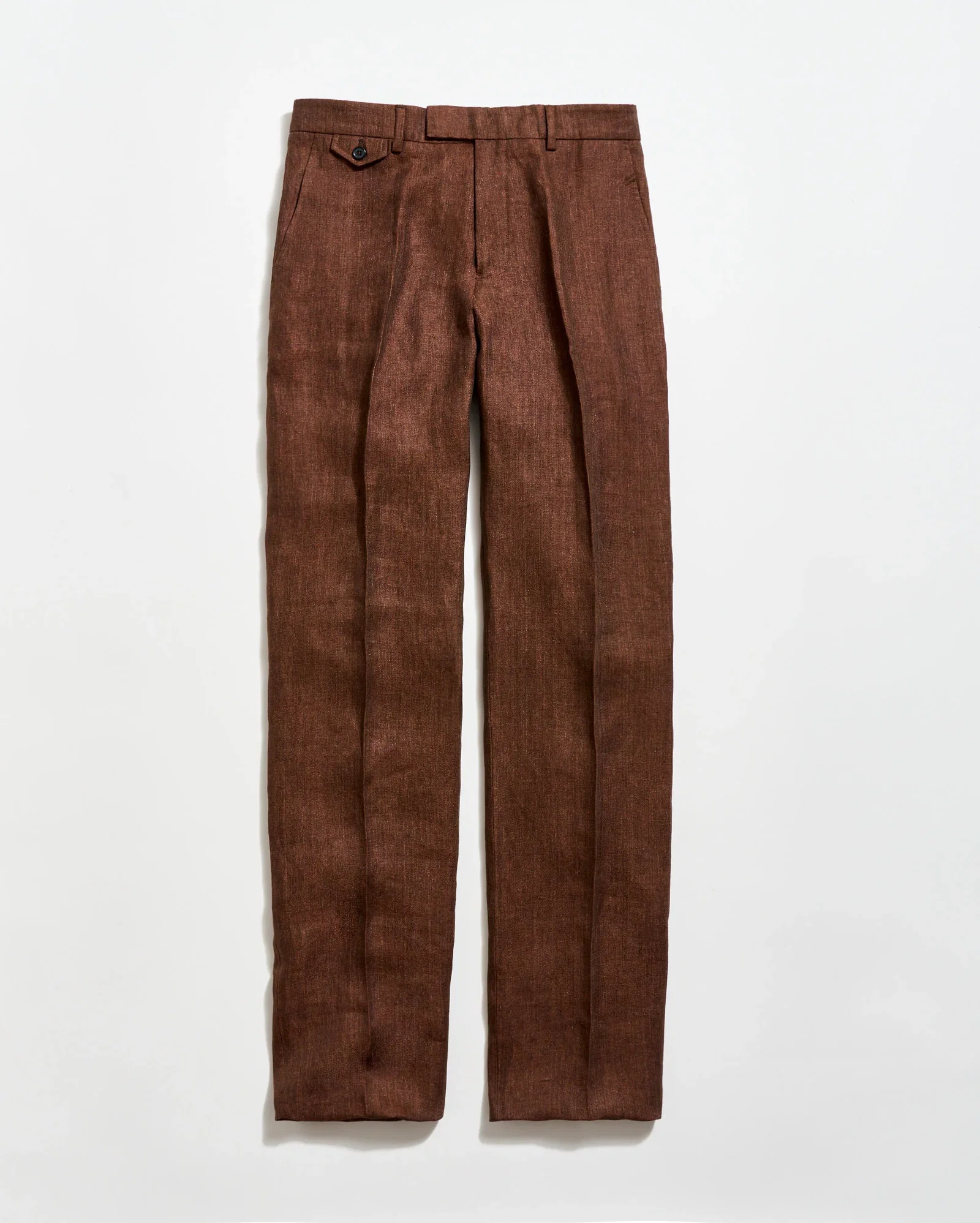 Image of Linen Flat Front Trouser