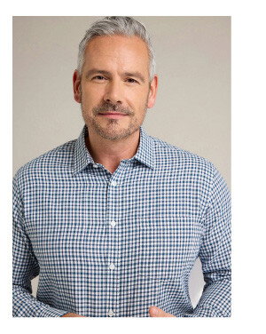 Men’s blue check shirt